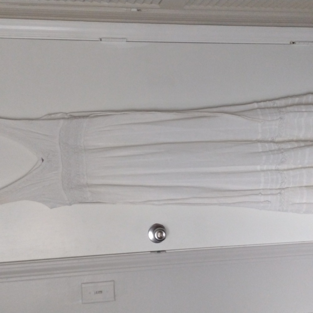 RARE Free People Gypsy Wedding White Cotton Maxi Dress size 6
